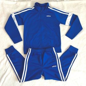 Adidas Track Suit Blue/White size 6